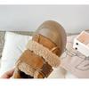 Winter new style children's shoes, Korean-style lamb wool girls' cotton shoes, fleece-lined warm closed-toe anti-kick furry shoes