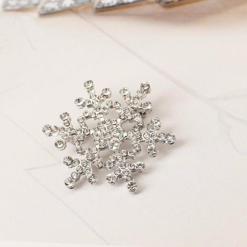 Brooch Pin Snowflake Design Brooch Pin Jewelry Gift for Girl Women