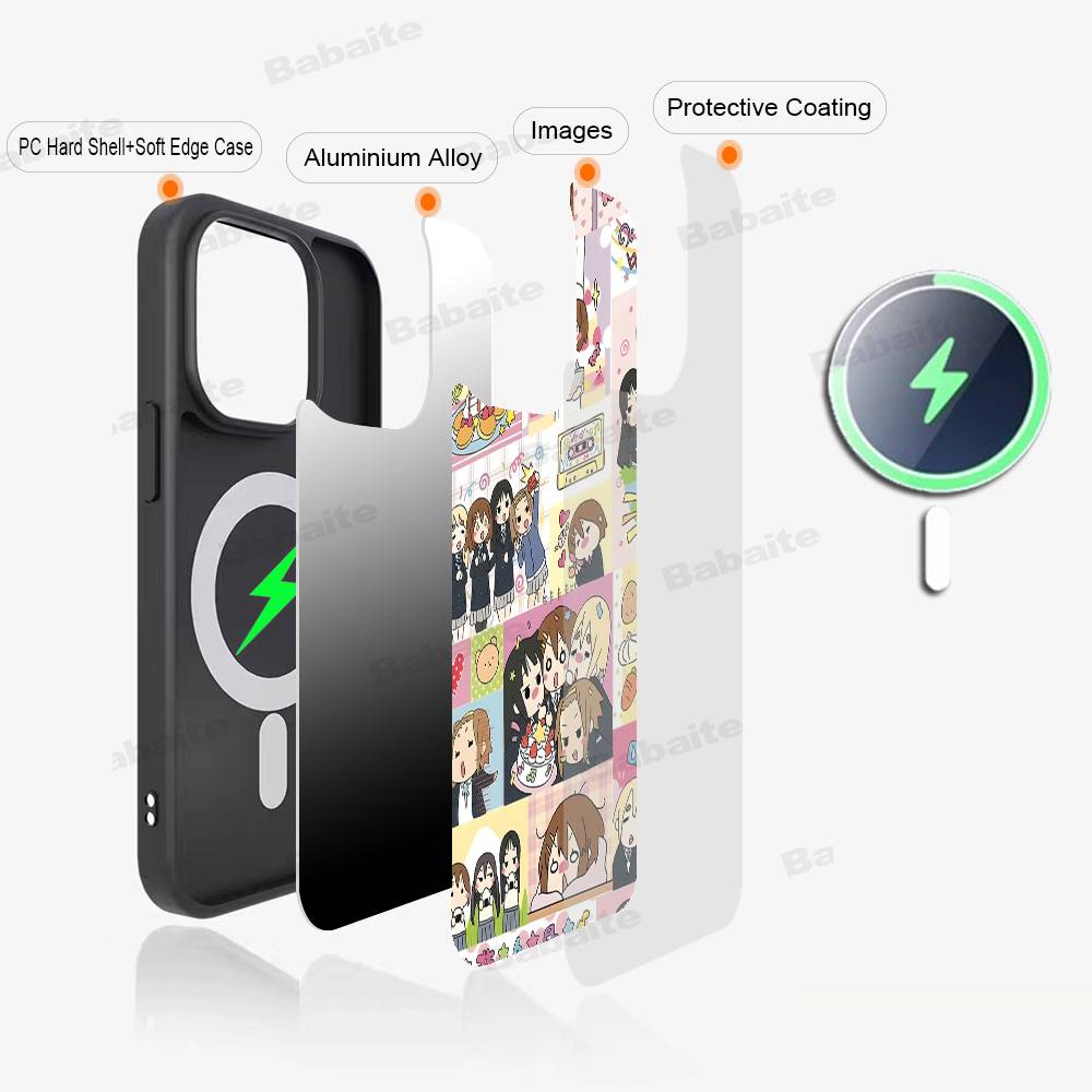 Anime K-ON Girls Cute For Magsafe Magnetic Phone Case For IPhone 17 16 Pro Max 15 Plus 14 13 12 11 Cover