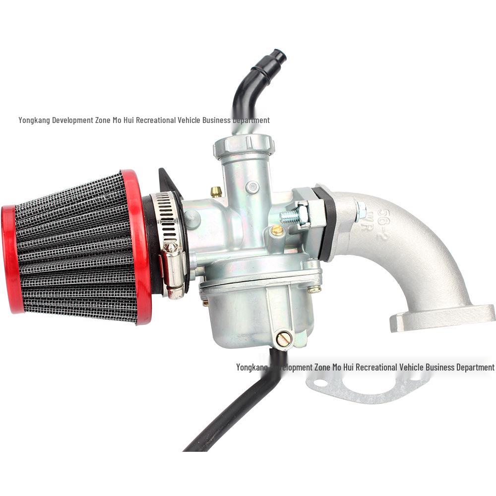 Off-Road ATV & Dune Buggy PZ22 Carburetor Kit: 110-125CC with Intake Pipe, Air Filter & Gasket Motorcycle Carburetor