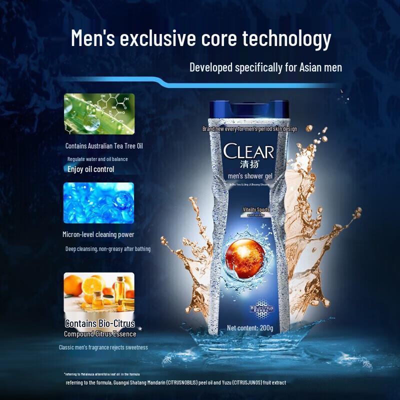 Clear Men's Balancing Oil Control Sport Body Wash