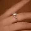 Fresh Sweet Adjustable Rhinestone Zircon Ring for Women