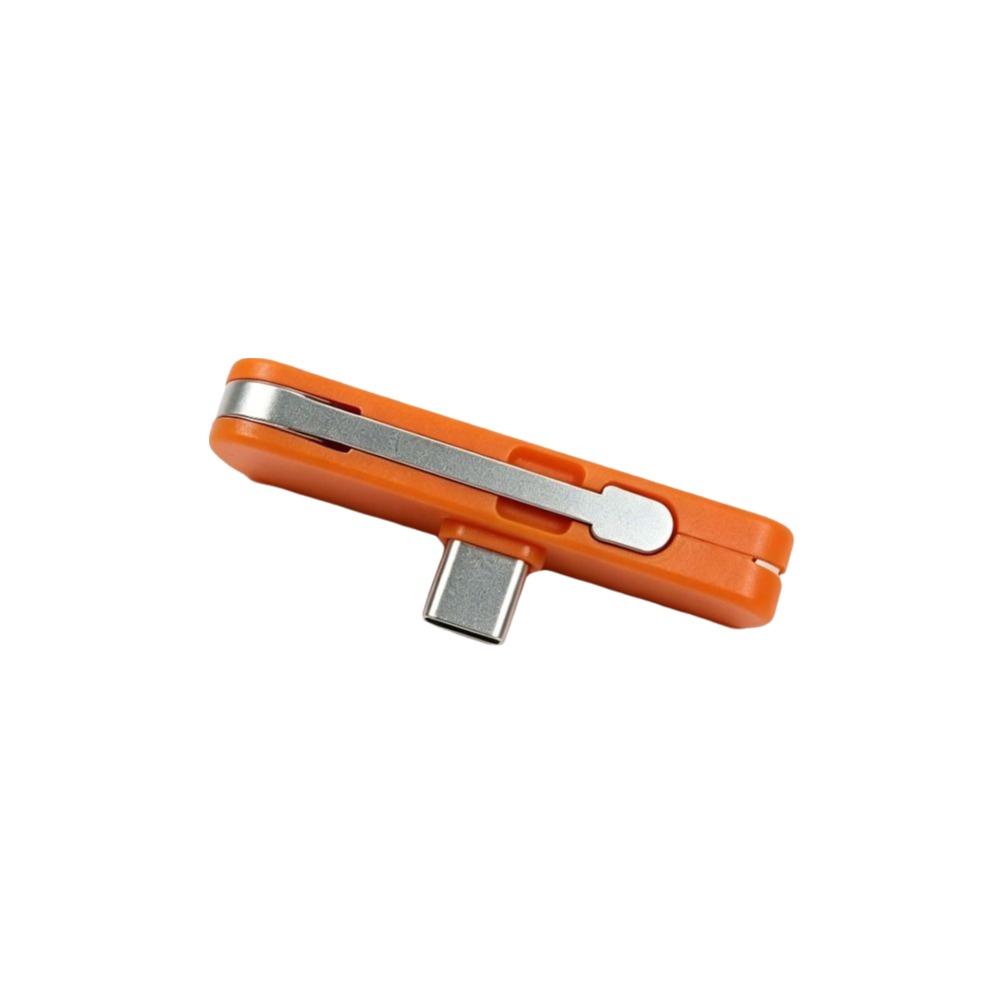 Portable Foldable Phone Holder 240W Fast Charging Right Angle Converter оранжевый