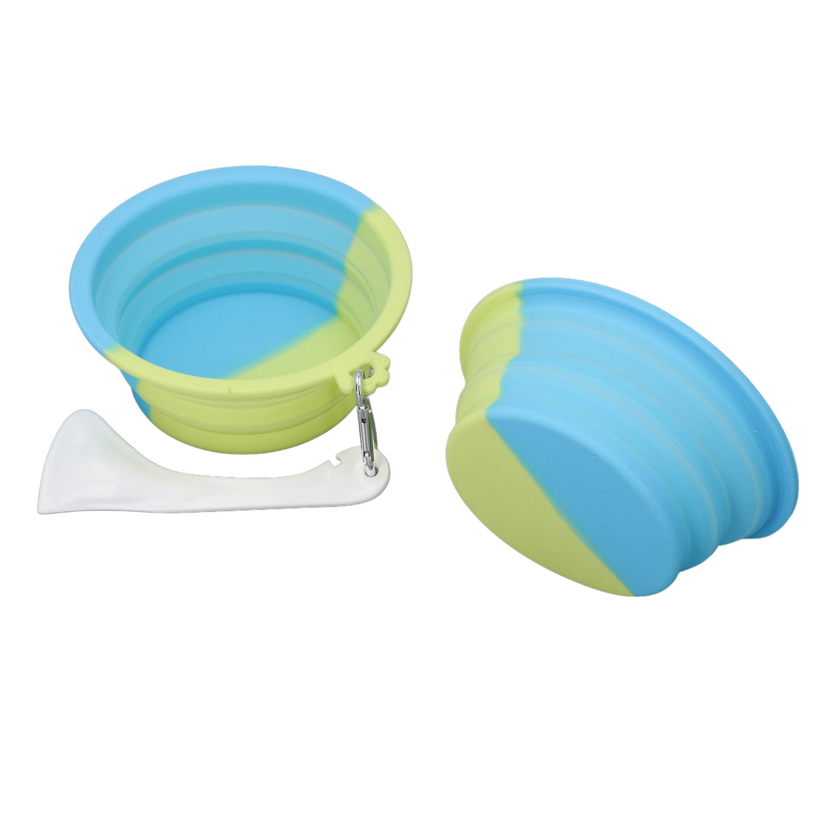 

2pcs Pet Bowl Silicone 380ml Foldable Portable Eco Friendly Pet Feeding Watering Dish for Outdoor