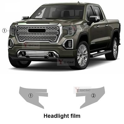 Pour GMC Sierra AT4 DENALI SLT - Film de Protection de Voiture Film pour Phares Rétroviseurs TPU Transparent Autocollant Anti-Rayures