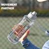 1000ml Sports Water Bottle with Handle Large Capacity Leak-proof Shaker Cup Portable Drinkware Transparent Outdoor Running Cycling Travel