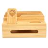 Bamboo Multi Devices Charging Station Charging Dock Stand Rack for Phone Tablet Watch