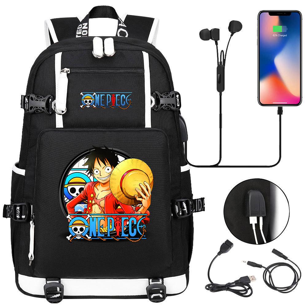 One Piece King Fashion Backpack Personalized Printing Youth Leisure Travel Cross-border Multifunctional Large Capacity Student School Bag