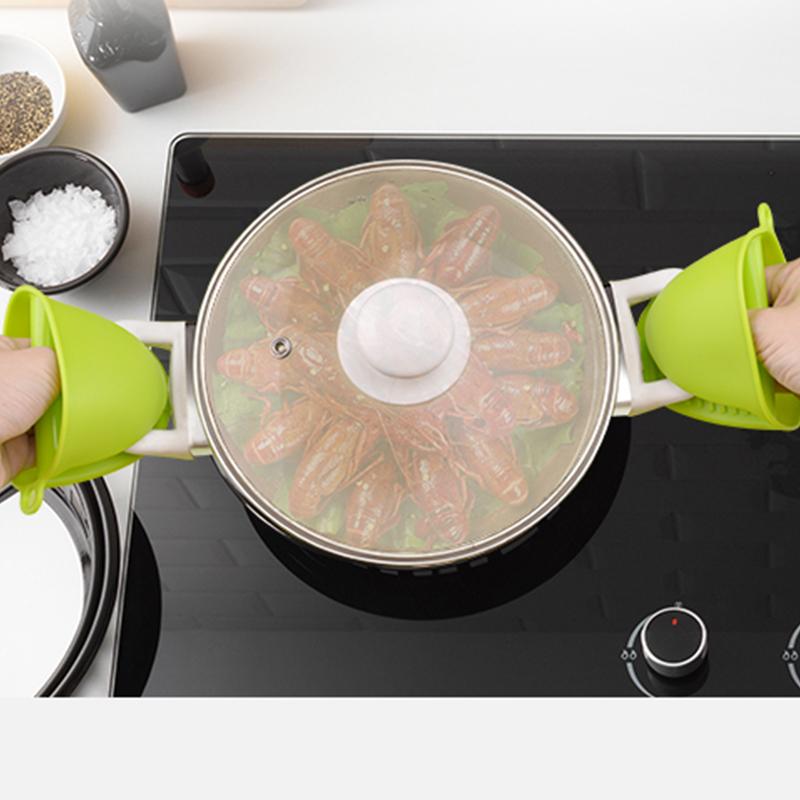 1 Peça Luvas de Forno Silicone Resistente ao Calor Pegadores de Pinça Pegadores de Pinça para Cozinhar Suporte de Panela e Suporte de Panela para Cozinha