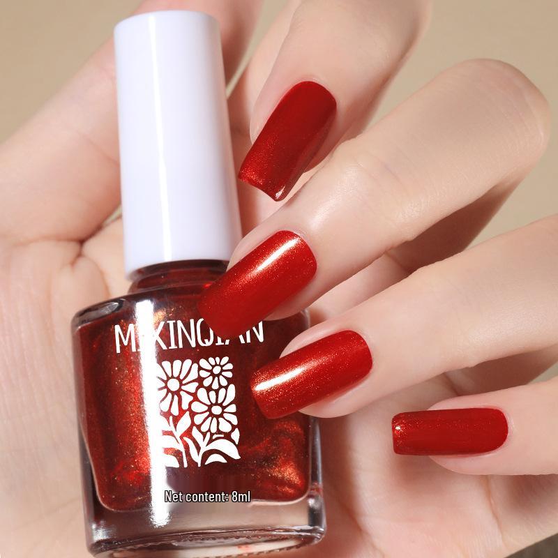 Cherry Champagne Bling Nail Polish - Non-Toxic, Quick-Dry, Long-Lasting, Non-Fading Formula for Fingernails and Toenails.