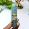 1pc Aqua Blue Calcite Tower Lemurian Blue Blue Onyx Obelisk, Natural Stone Crystal Wand for Home Decor