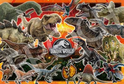 Epoch Quebra-Cabeça Jurassic Jurassic World Sobreviva com e Bilhete de Pontuação 100 Peças Mundo (26x38cm) 26-504 Cola, Espátula,
