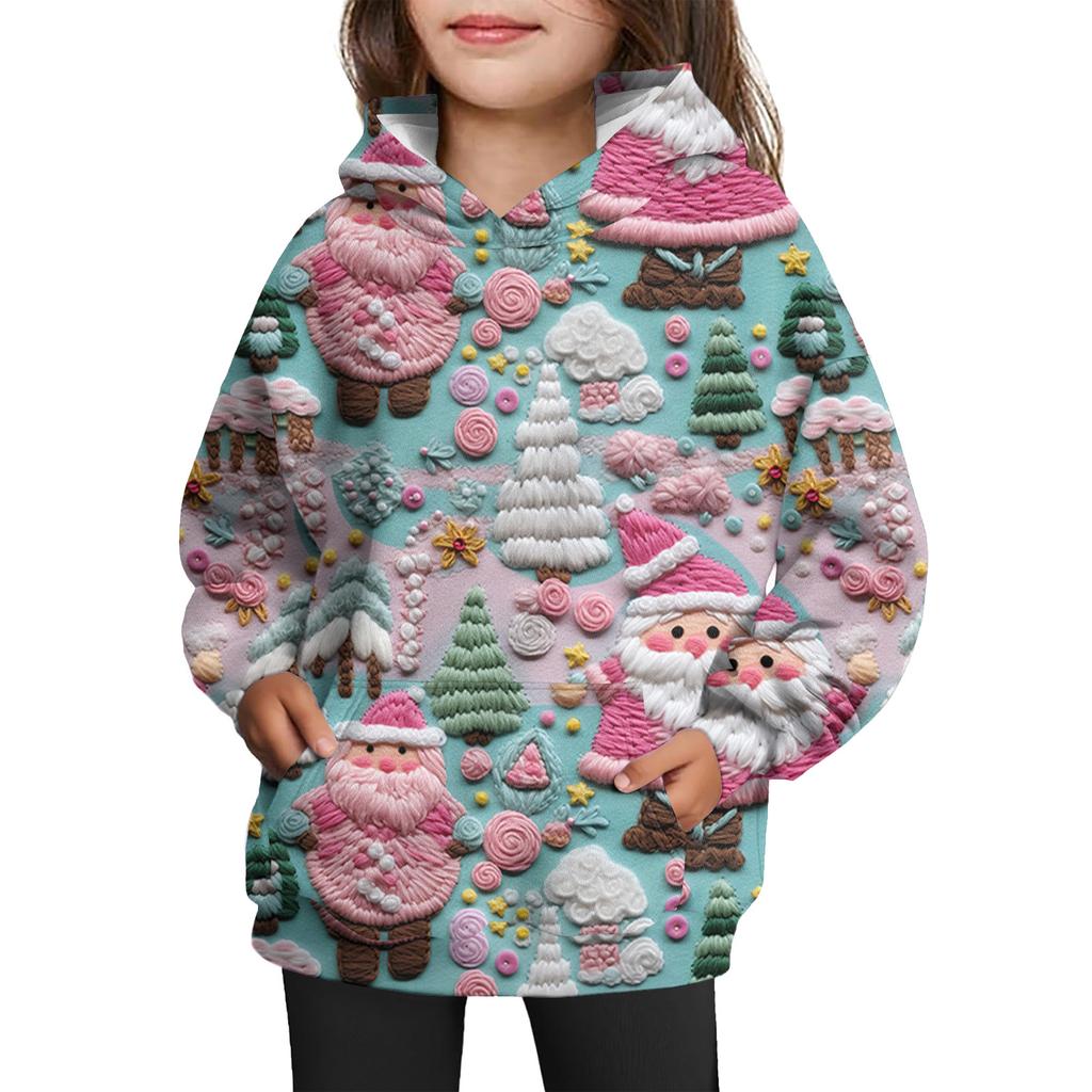 Girls' Hooded Tie-Dye Sweatshirt - Pullover Print Top