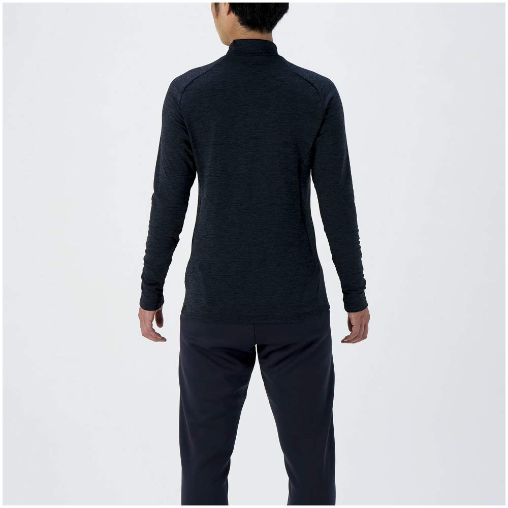 Mizuno Stretch Fleece Training Size 32MA0542 Men's Shirt, Black/Moc, 3XL,