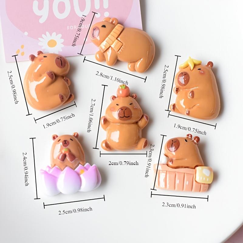 6 ks Kreslené téma zvířat kapybara Sada magnetů na lednici Roztomilé Vtipné Dekorativní magnety na lednici Dekorativní tabule