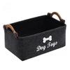 Felt Handheld Storage Basket - Japanese/Korean Style for Laundry & Desktop Organization.