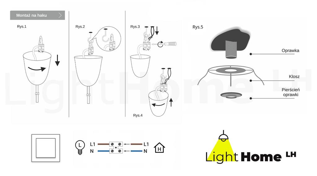 Hanging Lamp, Ceiling Chandelier, Wire Shade, Led