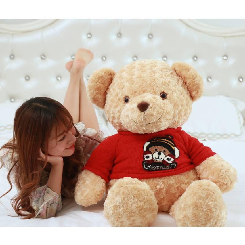 Bear Teddy Sweater Plush Toy Cartoon Stuffed Doll Decoration Kids Gifts Cute