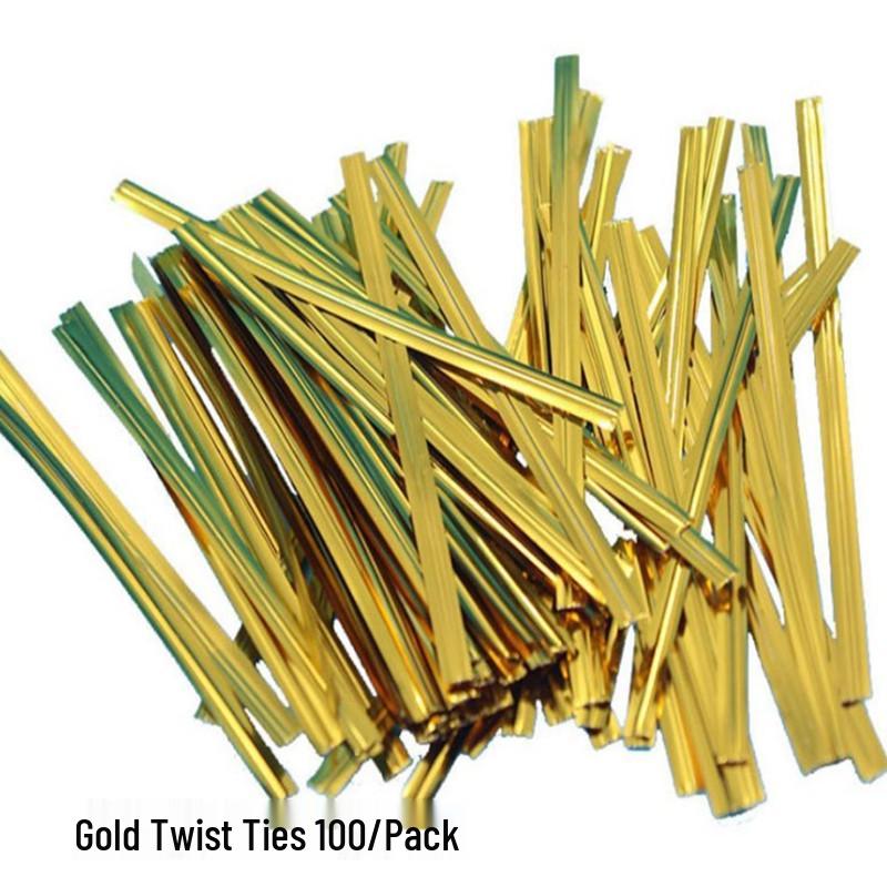 Lollipop and Baking Kraft Paper Sticks with Colored Twist Ties for Food Packaging