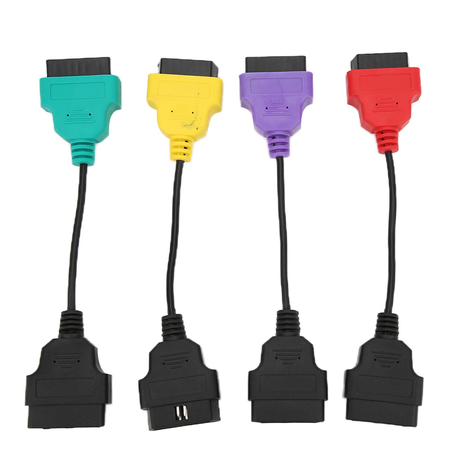 

4 шт. Кабель-адаптер для сканера OBD2, диагностический разъем, инструмент для сканирования автомобиля, замена для Fiat ECU