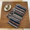 1Pc Multi-Color Graphic Fair Isle Wool Knitted Scarf With Tassels, Soft, Cold-Resistant, Versatile Neck Warmer