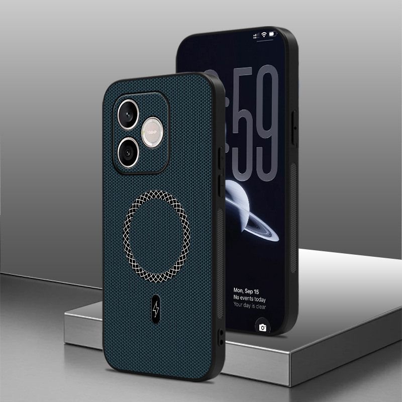 For Honor 600e / 600 Lite Case Luxury Magnetic Matte Skin-Friendly Triangular Grain Leather Cover For Shockproof For Magsafe