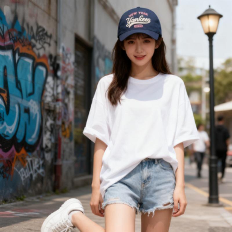 Adjustable NY College Style Baseball Cap for Adults - Unisex, Simple, Versatile Duckbill Design