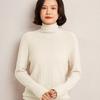 2024 Korean Style Reverse Stitch Turtleneck Cashmere Sweater for Women