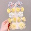 Princess Super Fairy Bow Hairpin Fabric Flower Hairpin Children's Hair Accessories Not Harming Hair BB Clip Girl's Bangs Clip