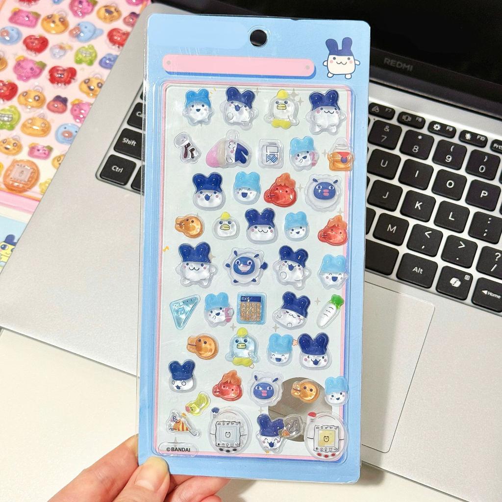 Kawaii Cartoon Soft Cute Little Rabbit 3D Pinching Relaxing Butt Stickers Cute DIY Mobile Book Decoration Stickers Festival Gift