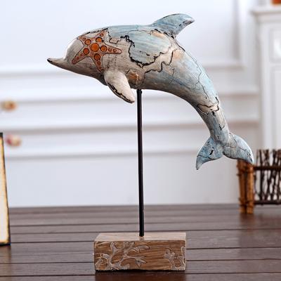 Mediterraner Stil Meeres-Serie Delfin-Stil Dekoration Harz-Handwerk Heimdekoration