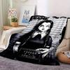 Wednesday Addams Mugshot Scene Blanket Lightweight Blanket For Sofa Bed Travel Camping Living Room Office Sofa Chair And Bed Digital Printed Fleece