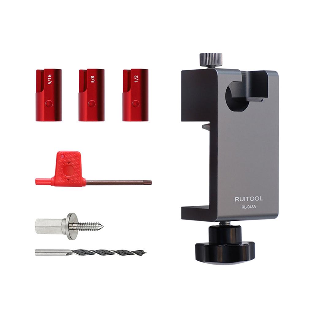 Adjustable Dowel Maker Jig with Carbides Auxiliary Tool 8/10/12/14mm 5/16 3/8 1/2 Electric Drill Milling Dowel