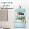"Korean Waterproof Travel Storage Bag - Large Capacity, Portable, Unisex, with Hook for Toiletries and Makeup"