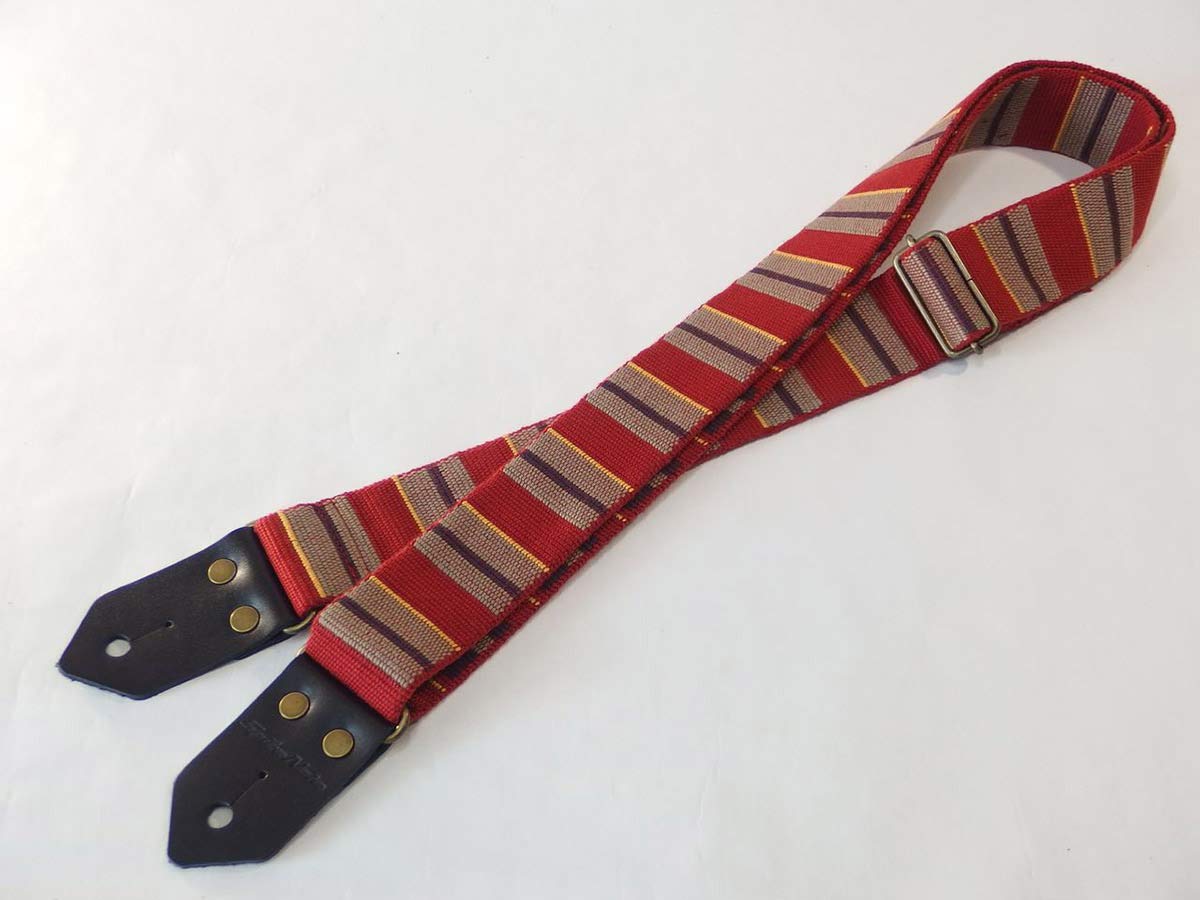 

Spice Note Gevaert Block & Border Guitar Strap, ES-G40BBRED