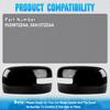 For Jeep Renegade 2016 2017 2018    Glossy Black Rearview Mirror Cover Side Door Mirror Caps 5VZ08TZZAA 5XA12TZZAA