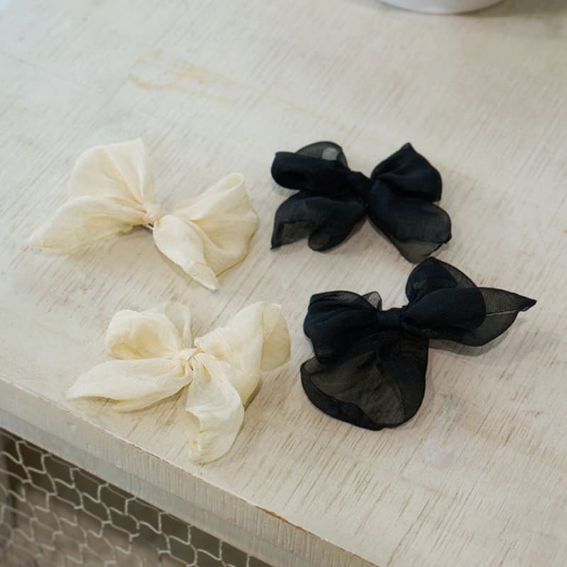 FANTASTIC PLANET [2SET] chiffon ribbon hair pin (2colors)