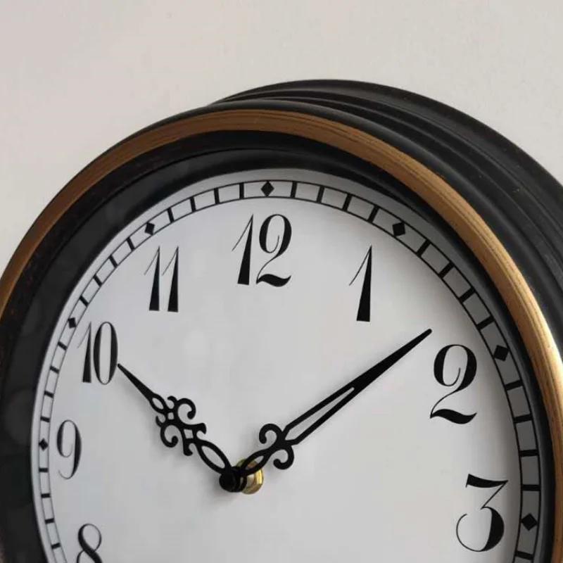 12 Inch Outdoor Waterproof Wall Clock Creative Retro Garden Courtyard Decorative Clock Living Room Bedroom Quartz Wall Watch