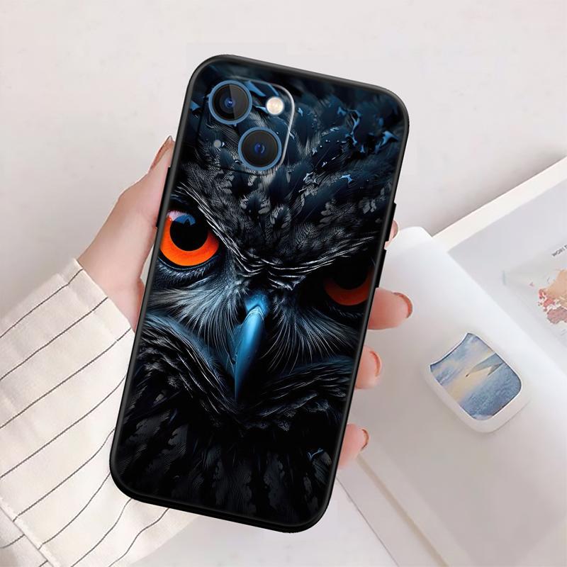 RP13 Cartoon Art Owl Phone Case for Samsung Galaxy S20 S21 S22 Ultra FE + Plus A21S A22 A24 A25 A26 A30 A30S A31