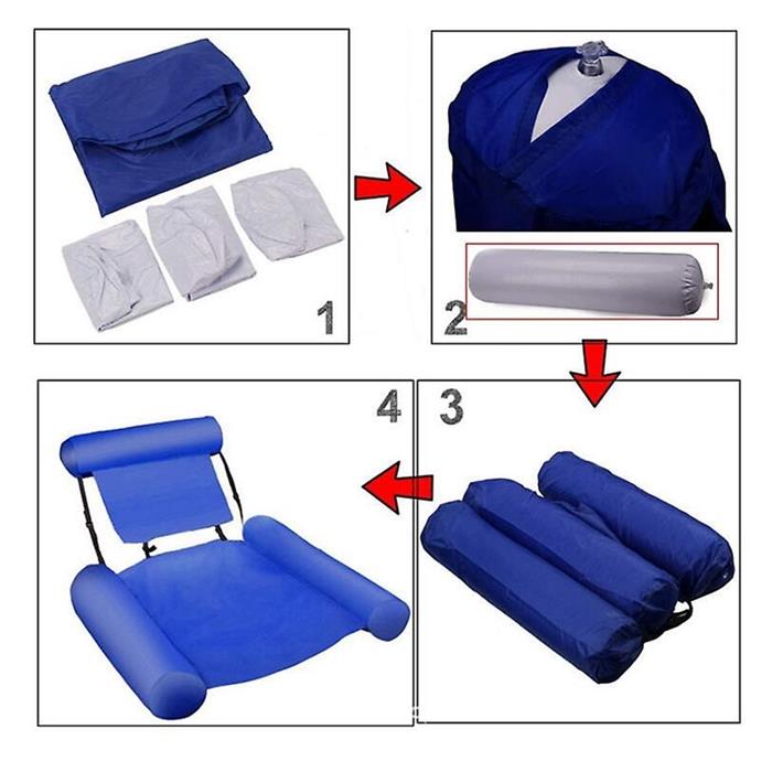 Water Chair Swimming Mattress Inflatable Hammock Pool Deckchair