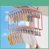 Metal Drying Windproof Rack Sock Design 20 Clips Clothes Hanger Dryer Indoor Outdoor Clothes Drying Rack