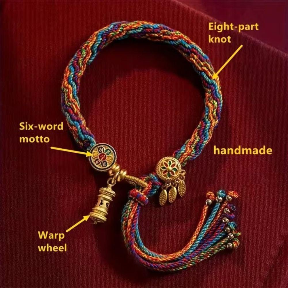 DIY Adjustable Vintage Bracelet Multi-color Hand-woven Bracelet Adjustable Bracelet All Seasons