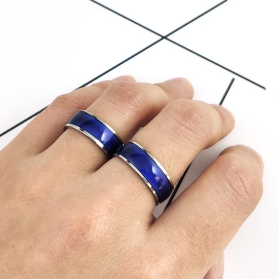 Stimmungsring Romantische Temperaturkontrolle Edelstahl Farbwechsel Geschenk für Paar Geschenke