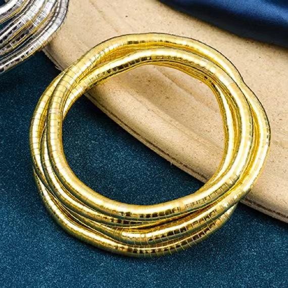 Europejsko-Amerykański Regulowany Naszyjnik Choker Wąż & Bransoletka do Wielokrotnego Noszenia dla Kobiet