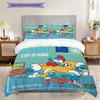 Smurf Adventure Blue Fantasy Threepiece Set 1 Duvet Cover 2 Pillowcase Without Core Soft And Comfortable Duvet Cover And Pillowcase