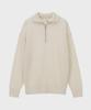 Basic House Uni Half-Zip Turtleneck Knit Ivory Lwkt7104