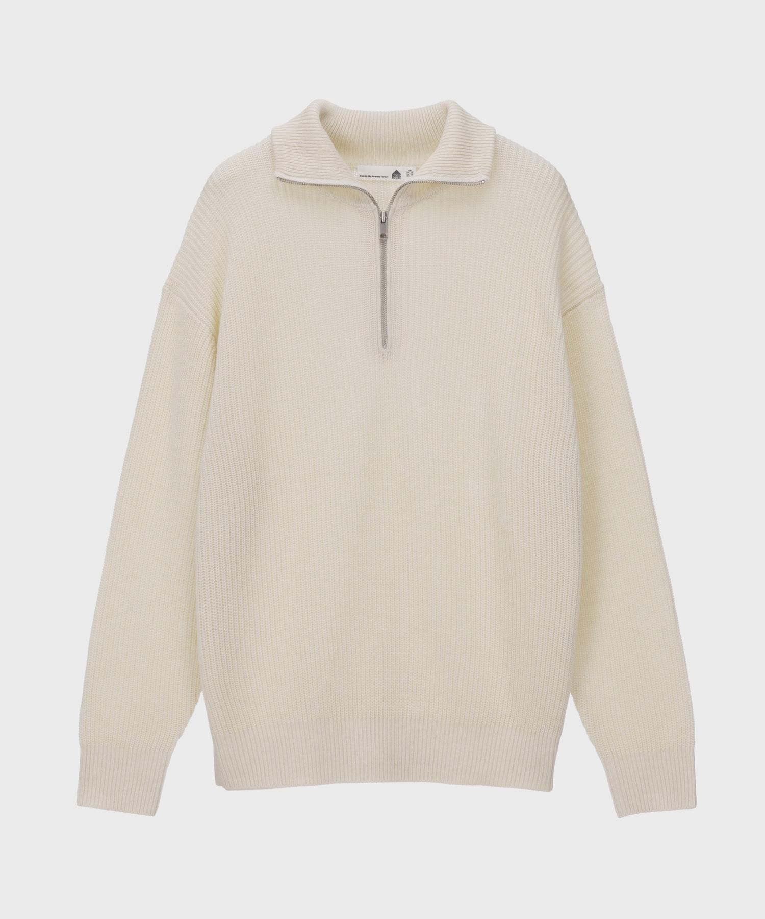 Basic House Uni Half-Zip Turtleneck Knit Ivory Lwkt7104 Cr/095