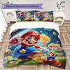 Super Mario  Prints bedding, duvet cover and pillowcases, birthday gift (1 duvet cover + 2 pillowcases, pillow insert not included)JM002