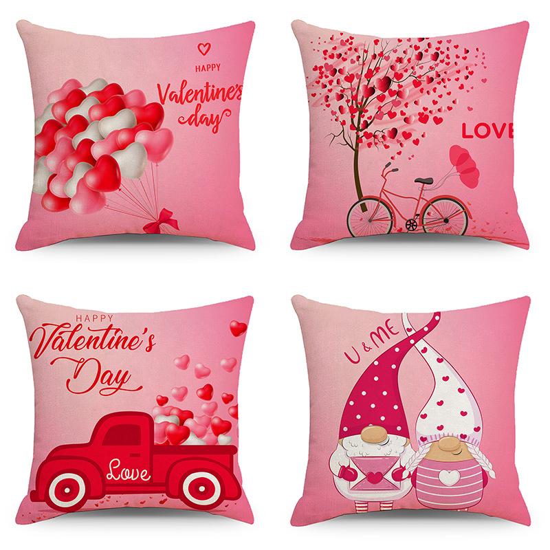 Nordic New Valentine's Day Linen Pillow Case Material Can Be Selected for Home Pillow Sleeping Pillow Cushion Cover