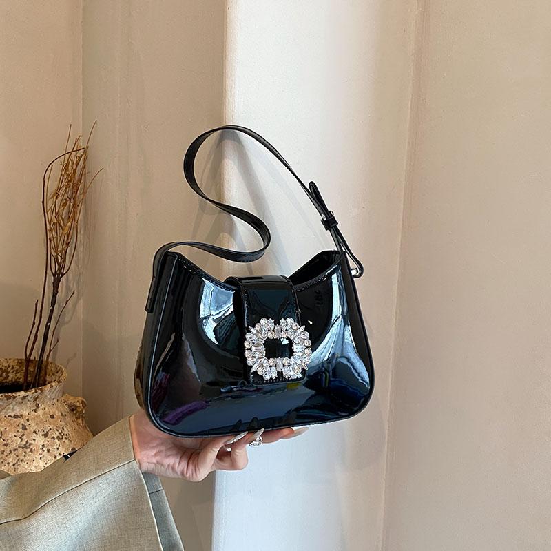 

Классические красные женские свадебные сумки, модные лакированные кожаные сумки через плечо, однотонные женские сумки